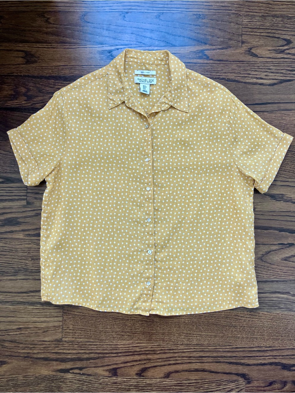 Rachel Zoe Linen Polka Dot Blouse